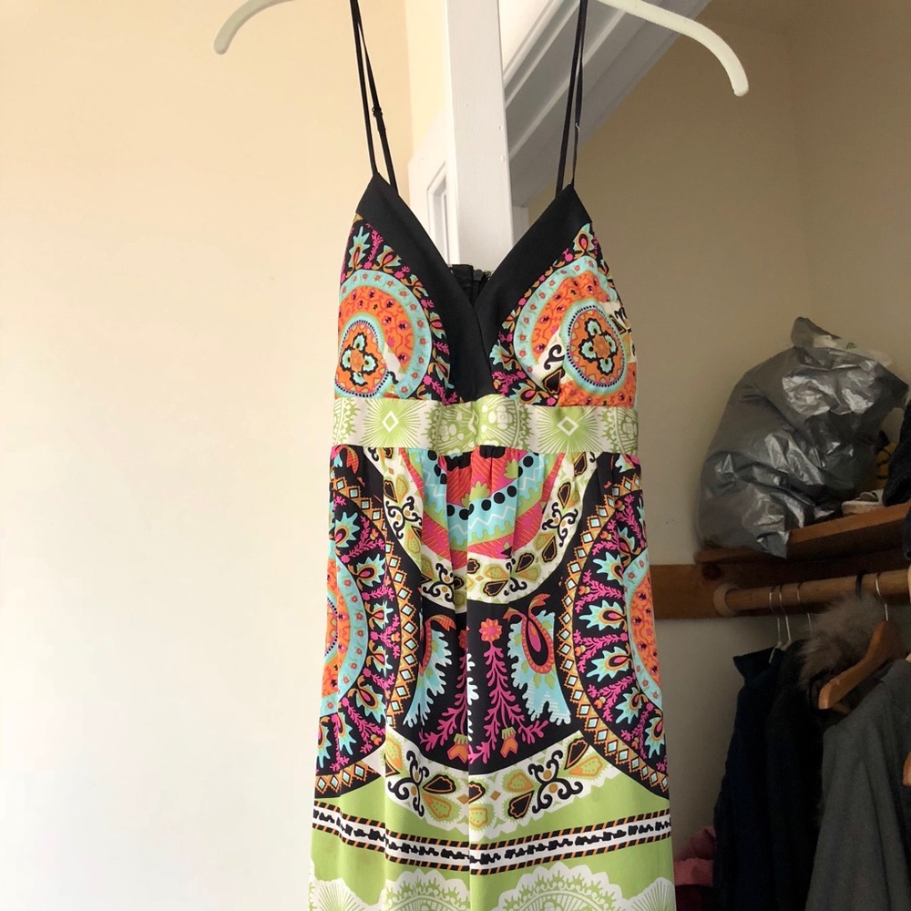 Stunning patterned silk dress